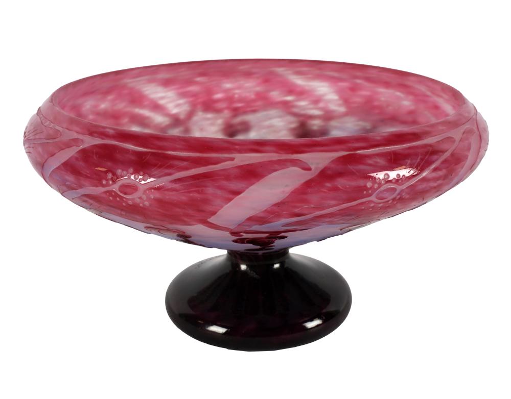 Appraisal: CHARLES SCHNEIDER LE VERRE FRANCAIS FOOTED BOWLsigned Le Verre Francais