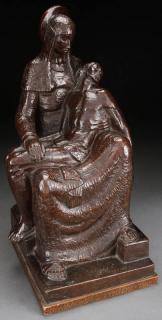 Appraisal: LARGE PIETA BRONZE SIGNED PEDRO TENTI PEDRO TENTI Argentinian -