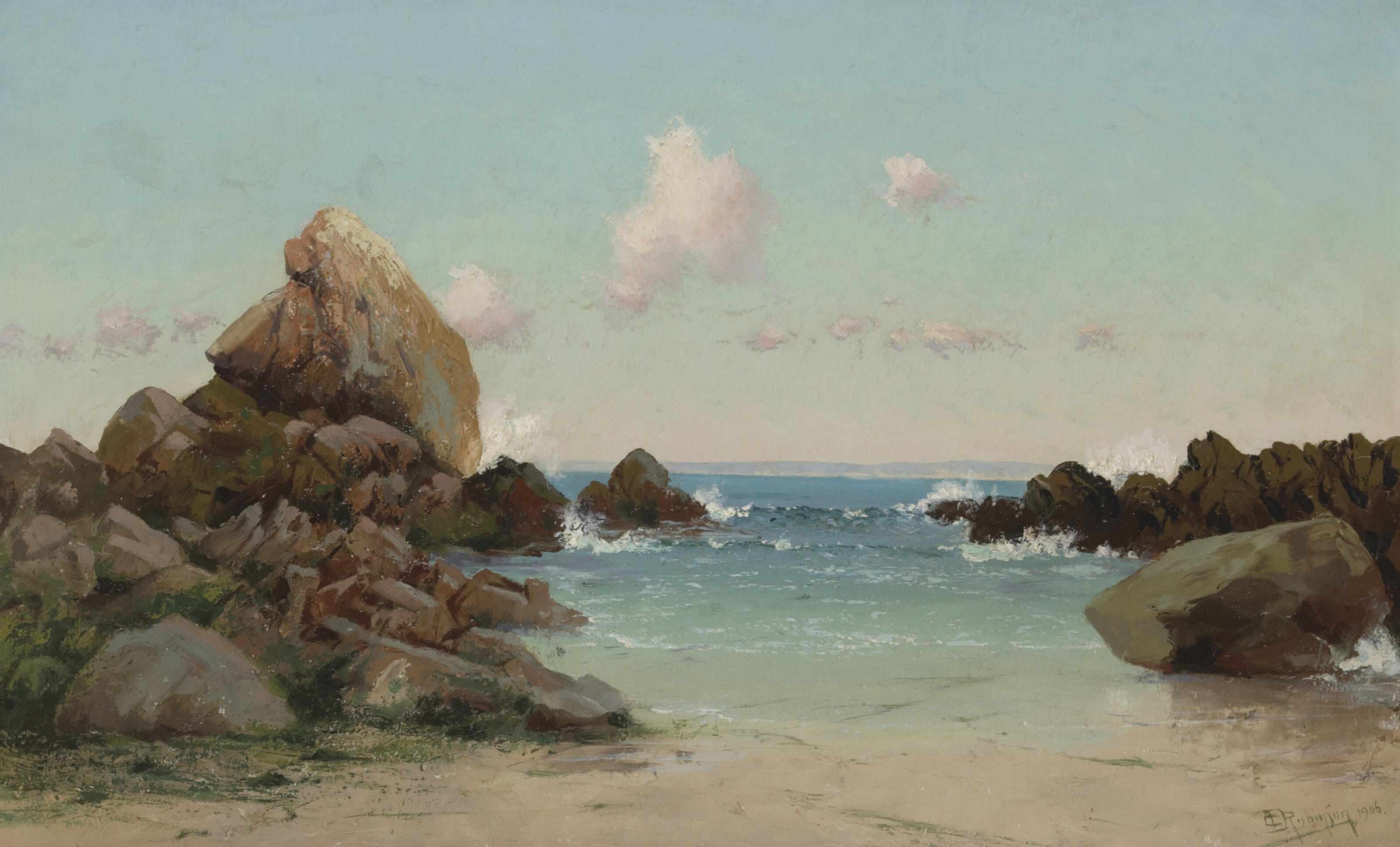 Appraisal: Charles Dormon Robinson American - Beach scene Monterey Peninsula signed