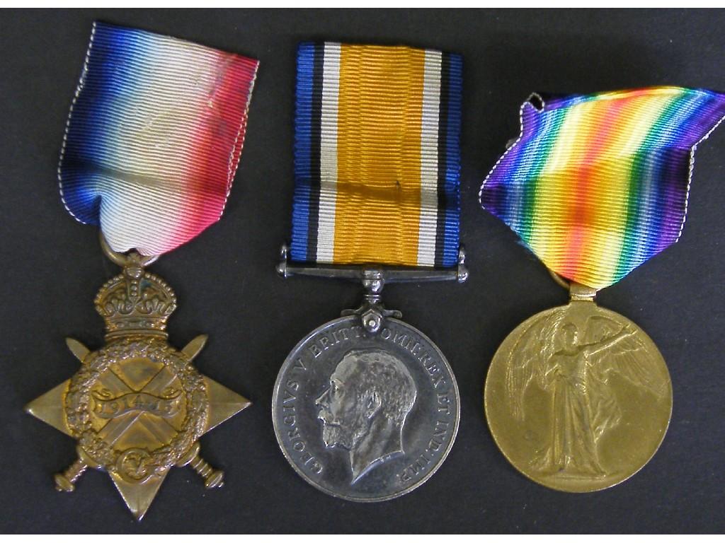 Appraisal: Trio of Great War medals awarded to PNR J Morris