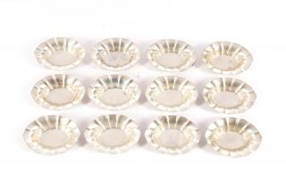 Appraisal: Set of Reed Barton Sterling Nut Dishes Reed Barton American