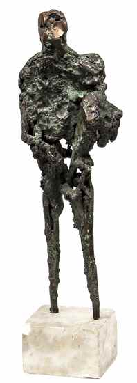 Appraisal: Ernst Eisenmayer b Standing figure bronze with light green patina