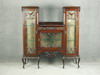 Appraisal: DISPLAY CABINET - ORNATELY CARVED MAHOGANY THREE SECTION EDWARDIAN DISPLAY