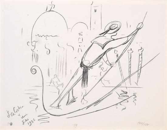 Appraisal: JEAN COCTEAU FRENCH - Venise lithograph x cm