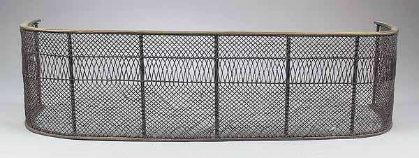 Appraisal: An Antique English Brass and Wirework Firefender th c D-form