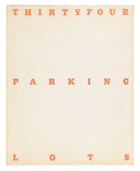 Appraisal: RUSCHA EDWARD Thirtyfour Parking Lots in Los Angeles Illustrated with