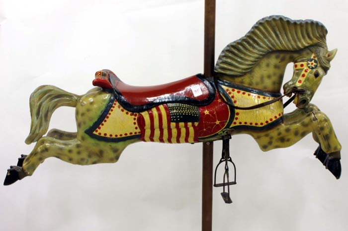 Appraisal: A CARVED AND PAINTED WOOD CAROUSEL HORSE American early th