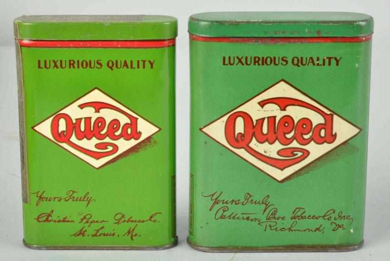 Appraisal: Lot of Queed Pocket Tobacco Tins Description Good color and