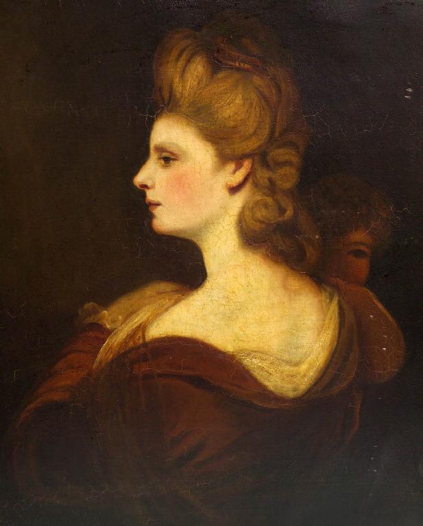 Appraisal: AFTER REYNOLDS PORTRAIT OF A LADY oil on canvas inscribed