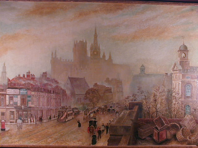 Appraisal: John O'Connor St Pancras station oil on canvas x titled