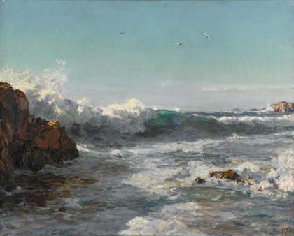 Appraisal: HOWARD RUSSELL BUTLER american - BREAKING WAVES MONTEREY CALIFORNIA Signed