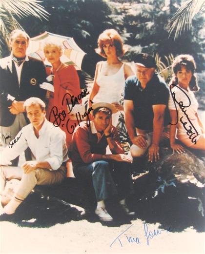 Appraisal: piece Color Photo Signed Gilligan's Island Cast Bob Denver Tina