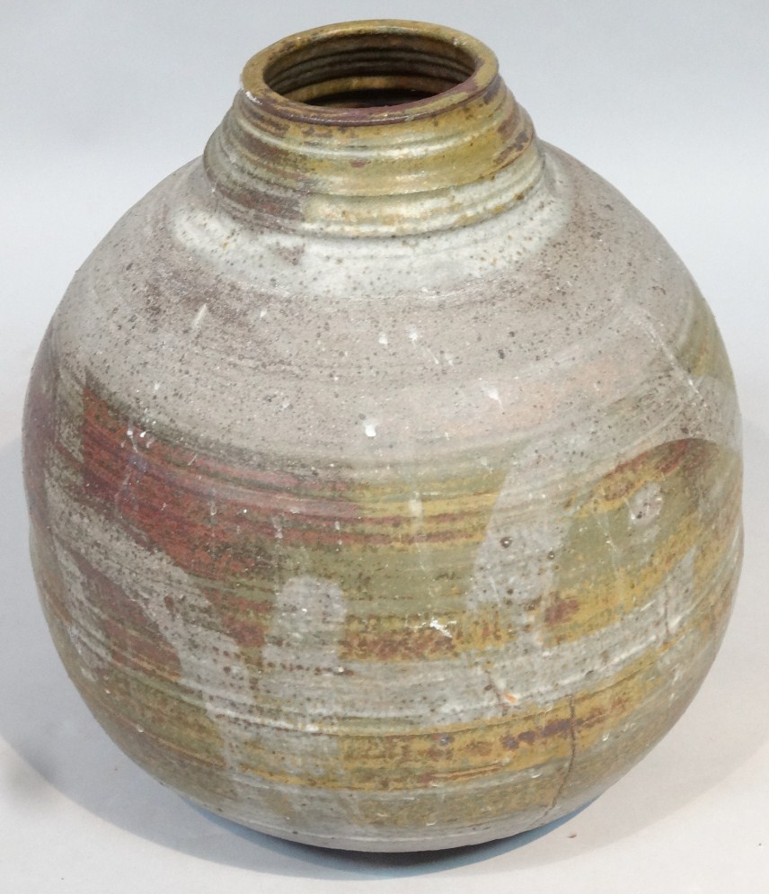 Appraisal: A modern Gustavberg style Studio pottery vase of shouldered circular