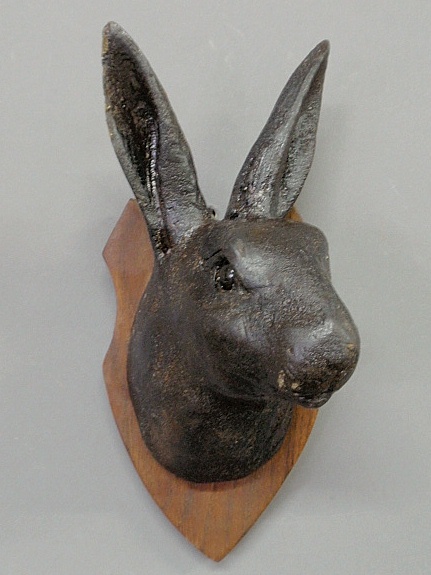 Appraisal: - Black Forest caved rabbit head late th c with