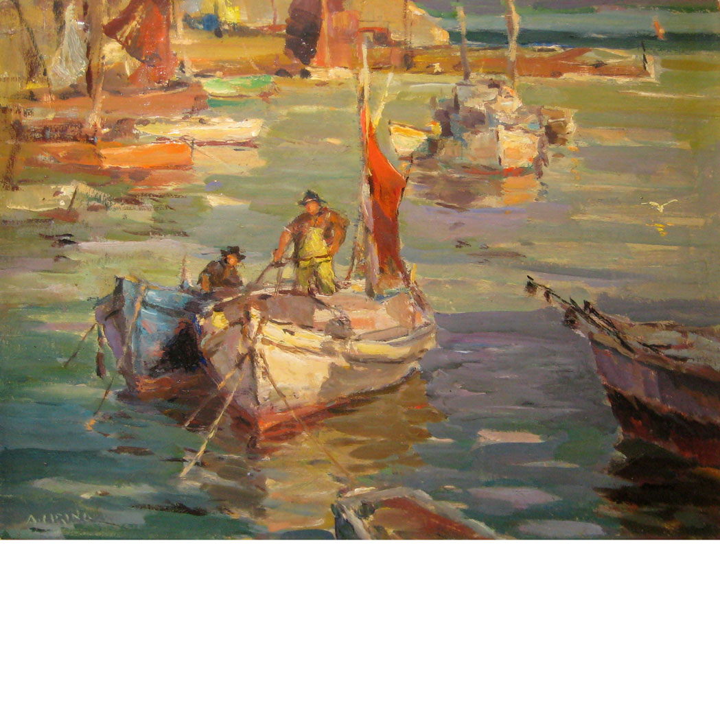 Appraisal: Antonio Cirino American - Fishing Boats Massachusetts Signed A Cirino