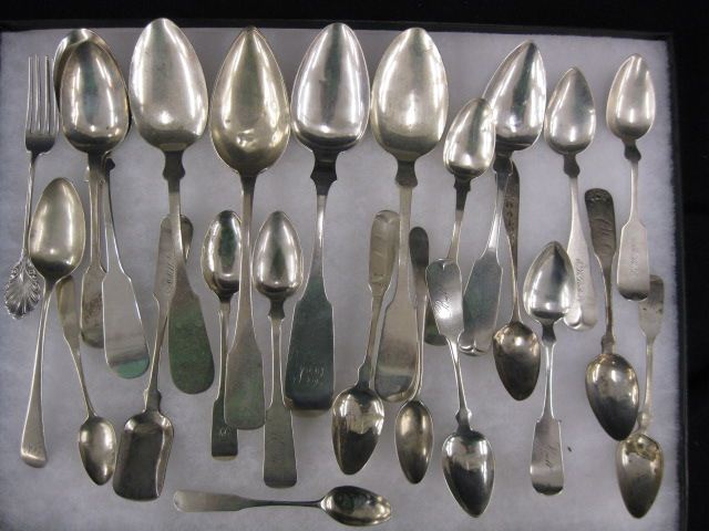 Appraisal: pcs of American Coin Silver Flatware mixed grams total