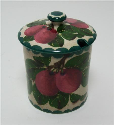 Appraisal: WEMYSS MEDIUM PRESERVE JAR EARLY TH CENTURY decorated with red