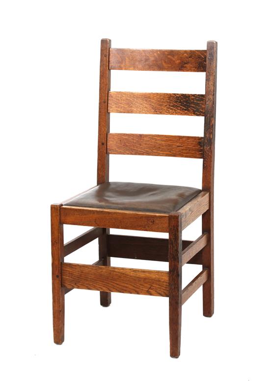 Appraisal: Sale Lot A Gustav Stickley Oak Side Chair circa -