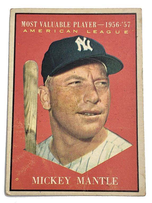 Appraisal: Mickey Mantle Topps MVP Baseball Card Classic Mantle card