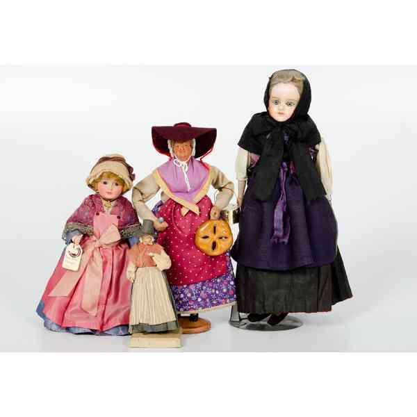 Appraisal: French Character Dolls Plus France and Switzerland ca 's- 's