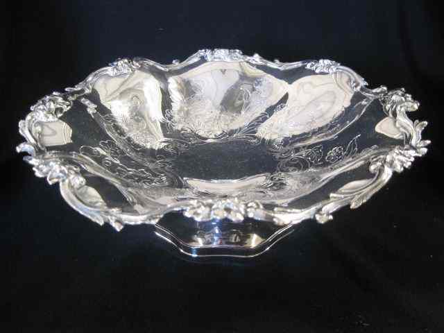 Appraisal: Victorian Silverplate Compote engraved floral '' diameter excellent