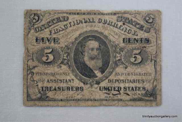 Appraisal: U S Five Cent Fractional Currency NoteThese were first issued