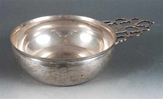 Appraisal: American silver porringer unknown maker late th century with broad