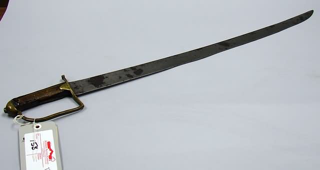 Appraisal: Brass mounted th Century hanger with traces of original edging