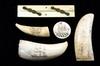 Appraisal: PCS IVORY SCRIMSHAW - Including horizontal tooth with th c