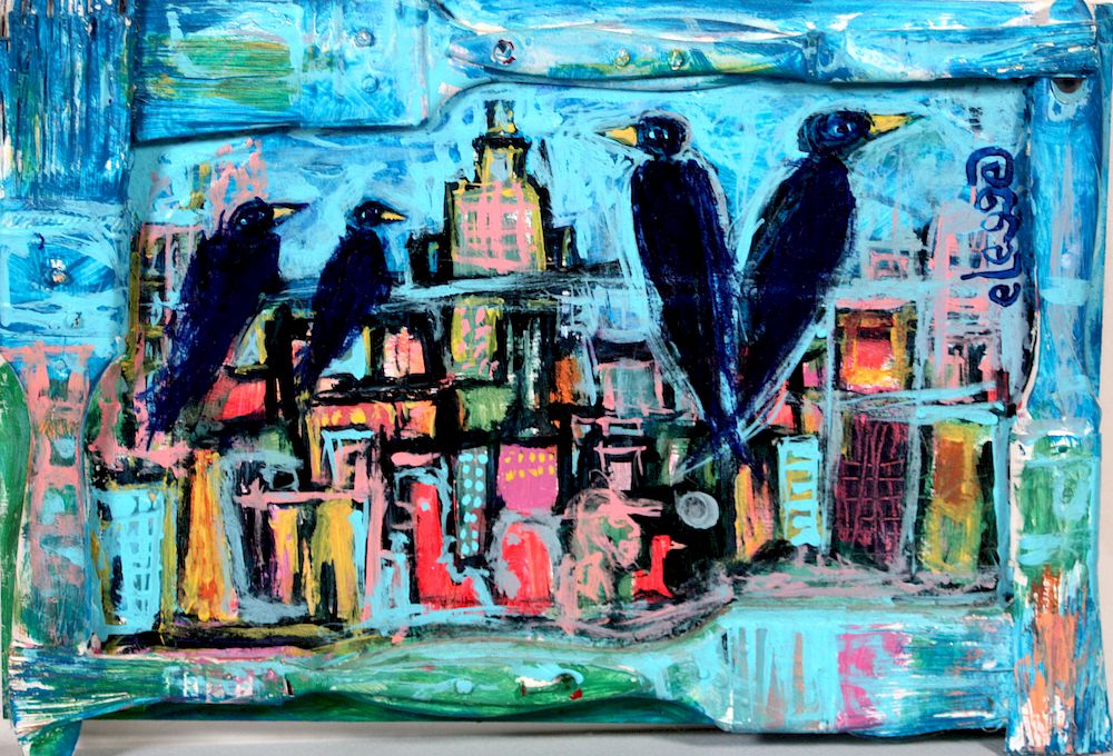 Appraisal: Outsider Art Eric Legge Birds On a Wire Legge Eric