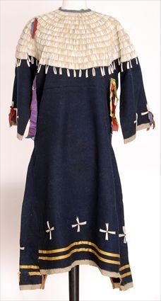 Appraisal: SIOUX WOMAN'S DRESS With dentalium shells ft in x ft