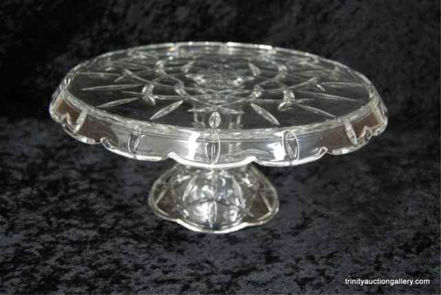 Appraisal: Gorham Crystal ''Lady Anne'' Pedestal Cake PlateMade in Germany by