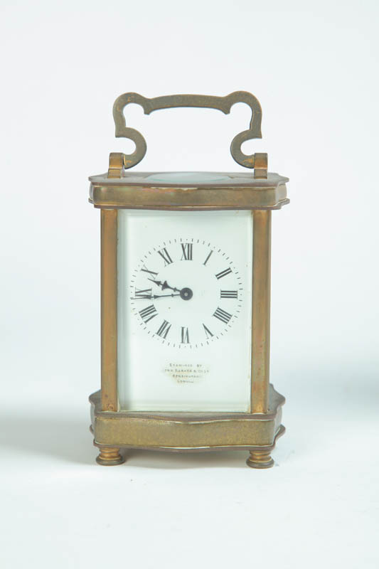 Appraisal: CARRIAGE CLOCK France for the English market th century brass