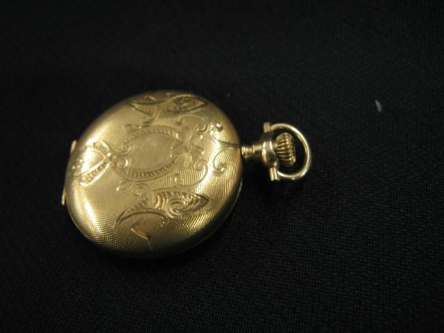 Appraisal: Elgin Ladies Pendant Watch gold-filled case with fancy engraving circa