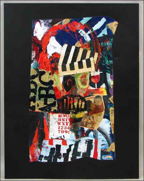 Appraisal: SANDY ROTH TH CENTURY ABSTRACT COMPOSITION Collage and oil on