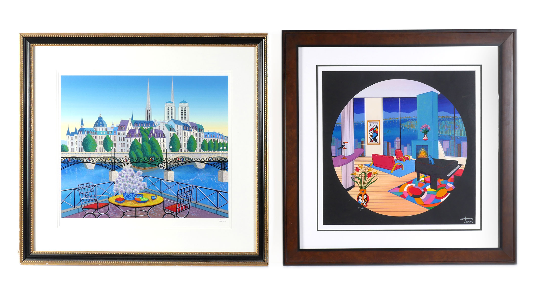 Appraisal: LEDAN Fanch French - Serigraphs ''Paris Pont De Artes'' Serigraph