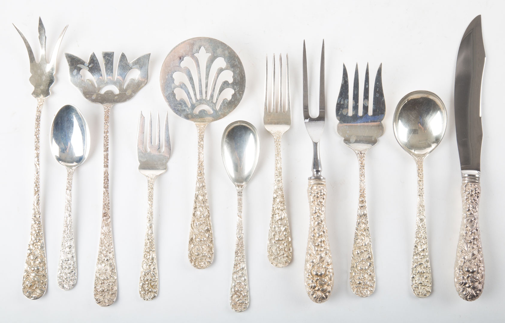 Appraisal: Stieff Rose sterling flatware service for twelve Twelve -piece place