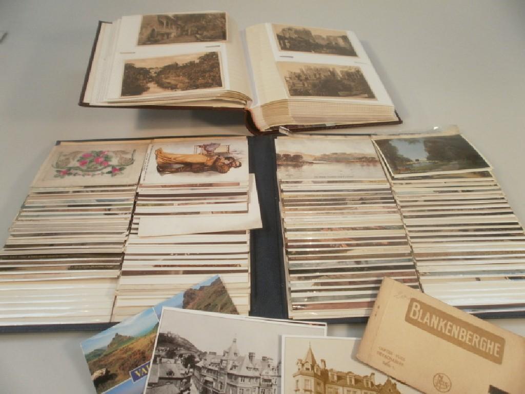 Appraisal: Two albums of postcards