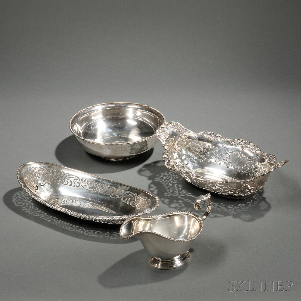 Appraisal: Three Pieces of Gorham Sterling Silver Hollowware Providence Rhode Island