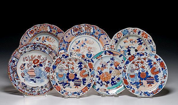 Appraisal: LOT OF EARLY MASON'S IMARI-STYLE TABLEWARE seven pieces ca -