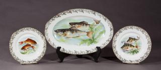 Appraisal: Thirteen Piece Limoges Porcelain Fish Set th c Thirteen Piece