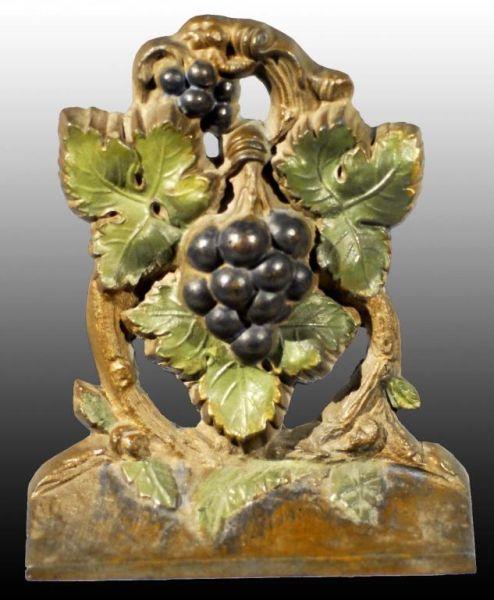 Appraisal: Cast Iron Grapes Doorstop Description Signed c Albany Fdry Co