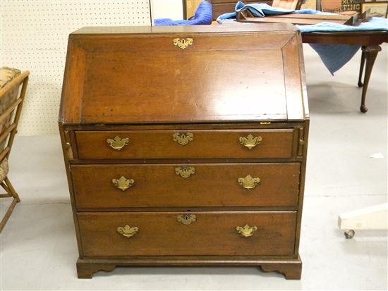 Appraisal: English late th C oak slant front desk over three