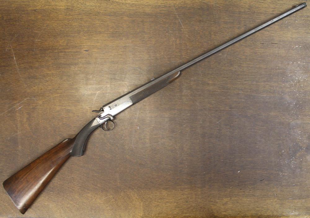 Appraisal: JAMES WOODWARD SONS SINGLE SHOT RIFLE caliber barrel with threaded