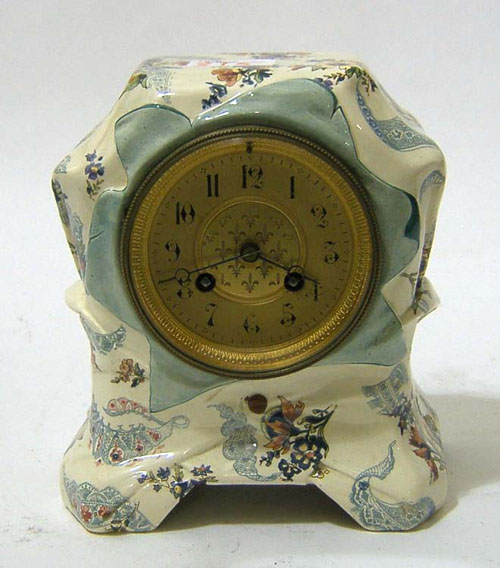 Appraisal: Marti et Cie porcelain mantle clock h