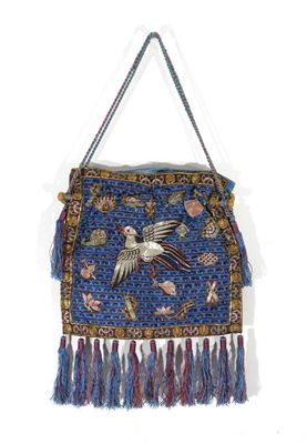 Appraisal: A bag made from two Chinese rank badges depicting a