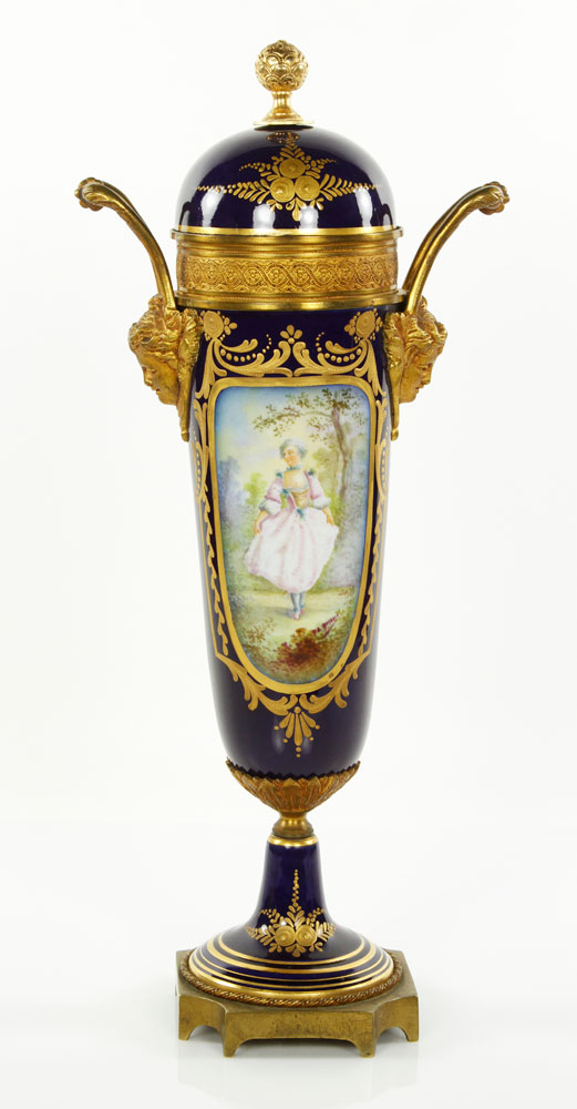 Appraisal: - Antique French Sevres Urn Antique French Sevres urn hand