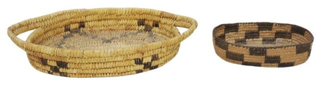 Appraisal: lot of Native American basketry trays Akimel O'odham Pima and