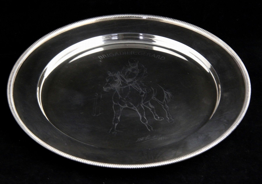 Appraisal: A silver dish Richard Comyns London engraved with a study