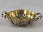 Appraisal: A th century German silver parcel gilt sweetmeats dish the